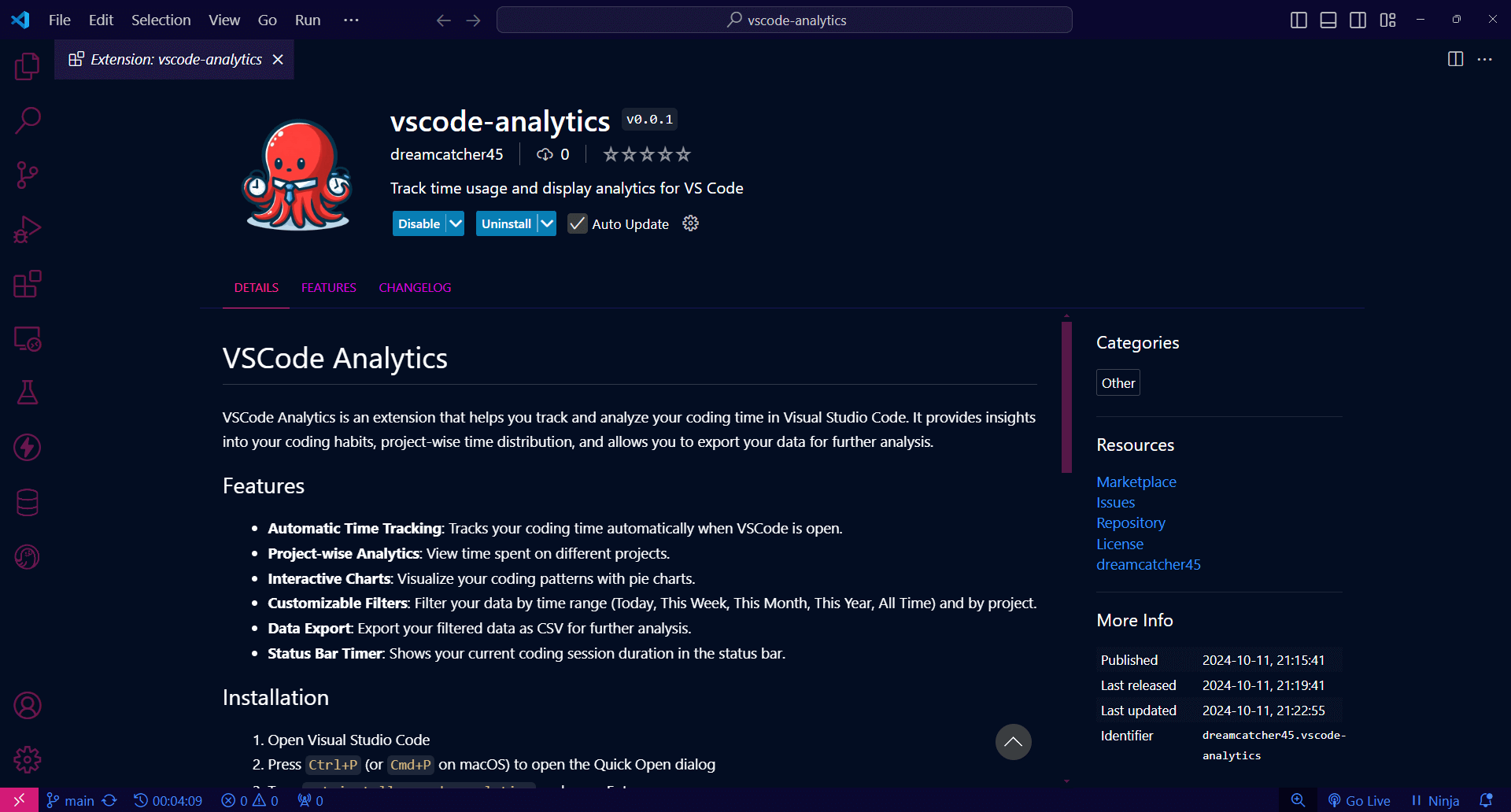 Vscode Analytics