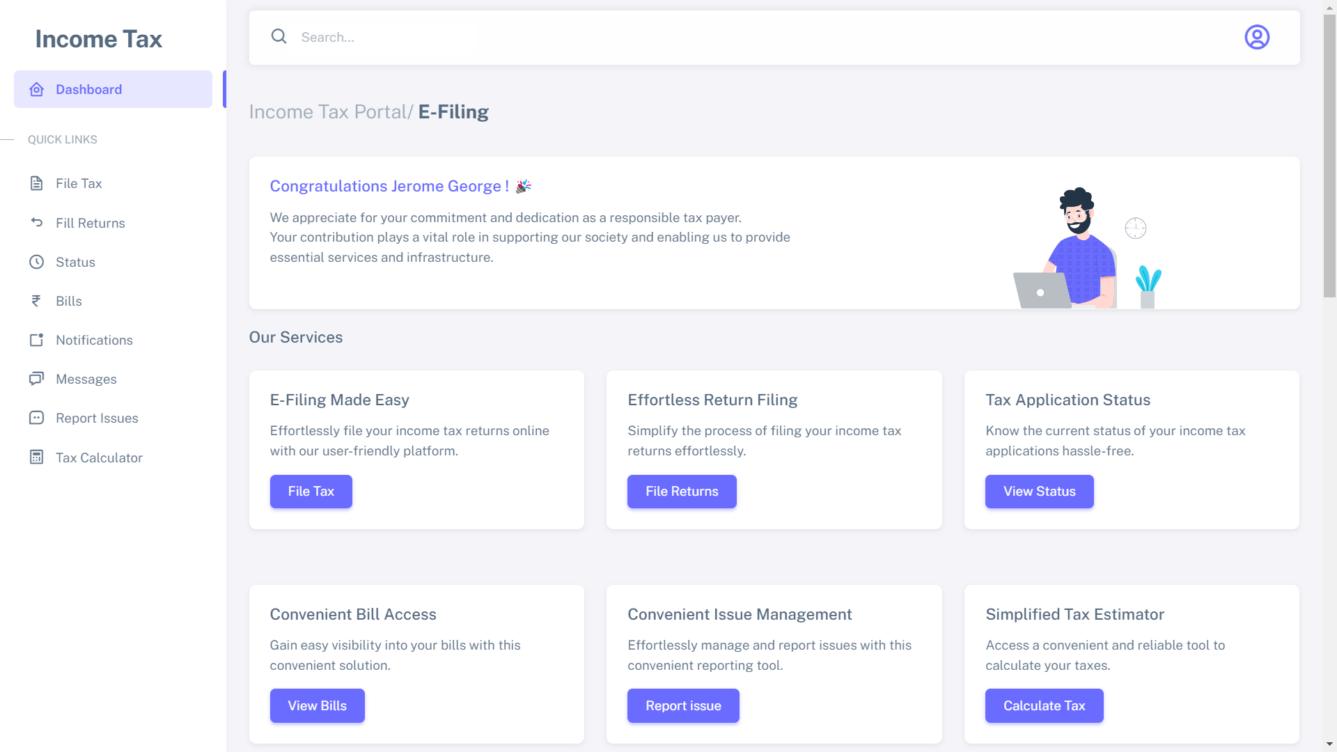 Income Tax Portal Clone