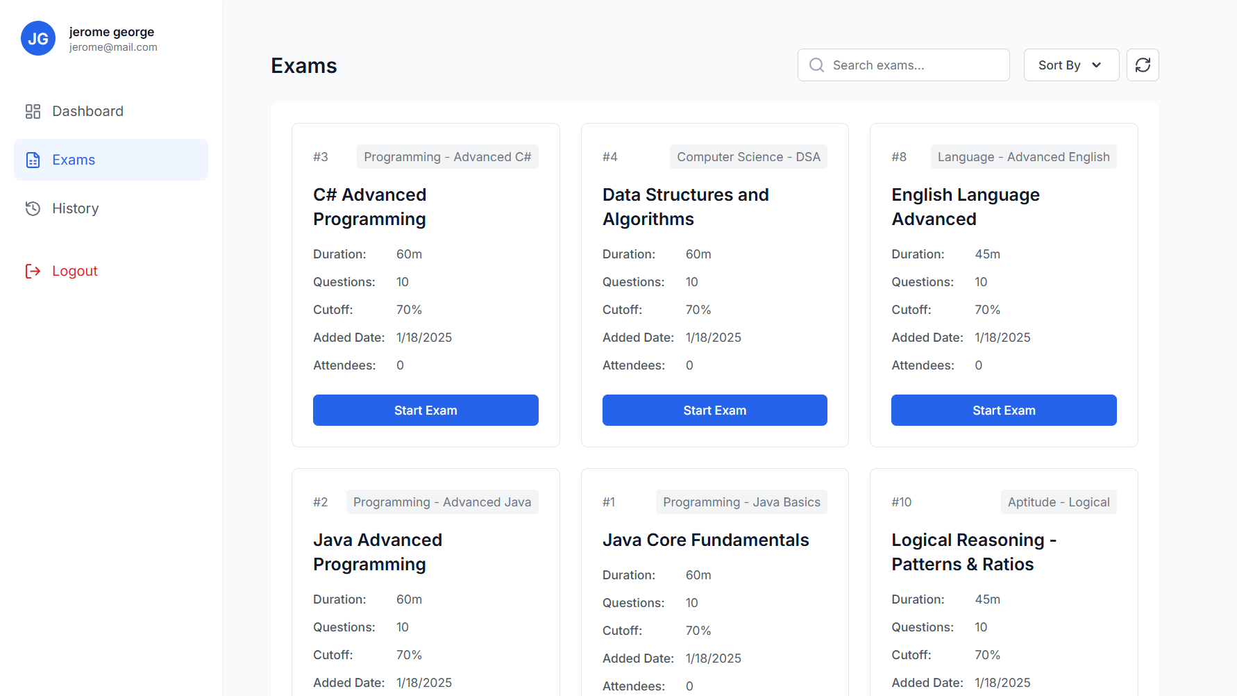Aptitude Portal (Spring Boot)
